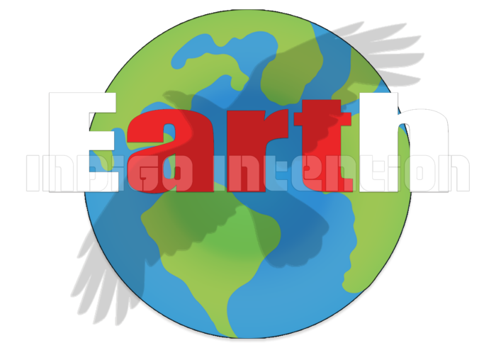 An image of the t-shirt design Earth Art from Indigo Intention T-Shirt Designs