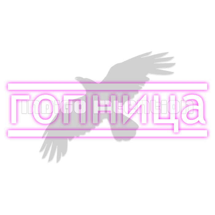 An image of the t-shirt design гопница (Gopnika) from Indigo Intention.